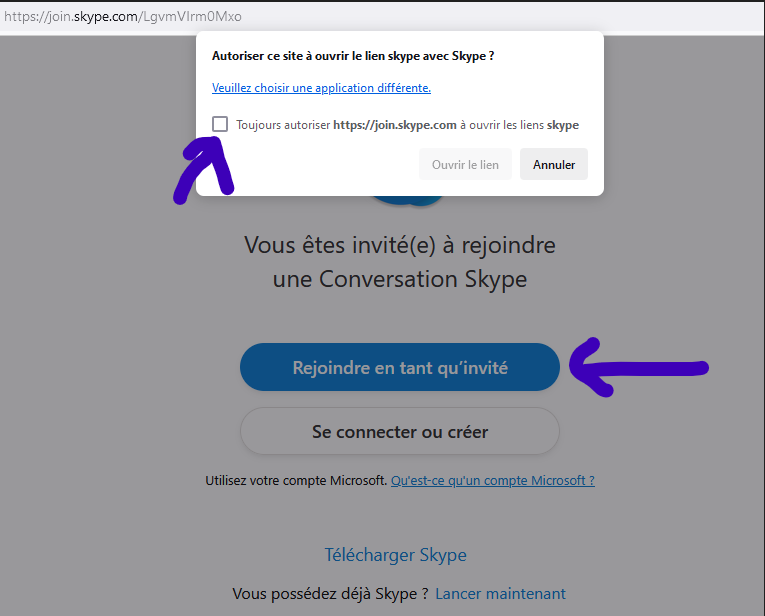 lien invité Skype    https://join.skype.....
