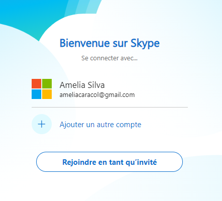 arrivée sur Skype
